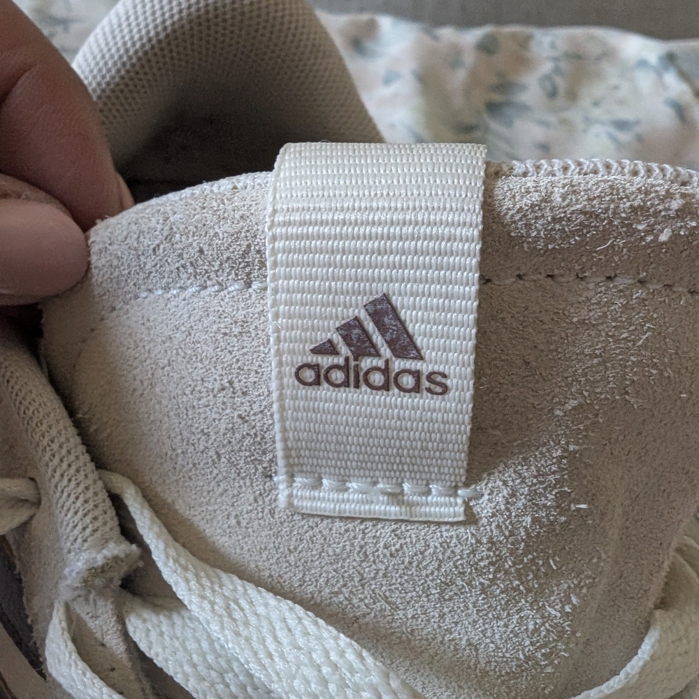 Adidas Cream and Brown Women's Sneakers